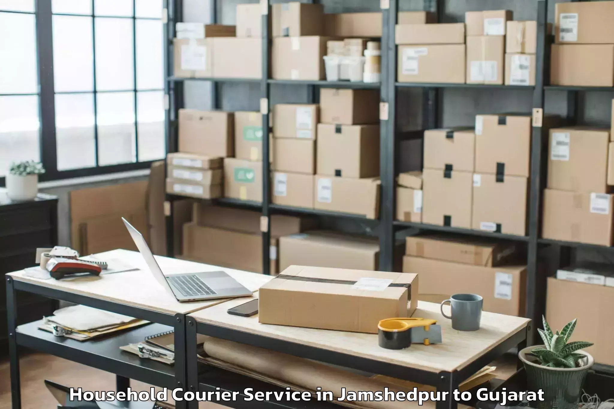 Top Jamshedpur to Savarkundla Household Courier Available